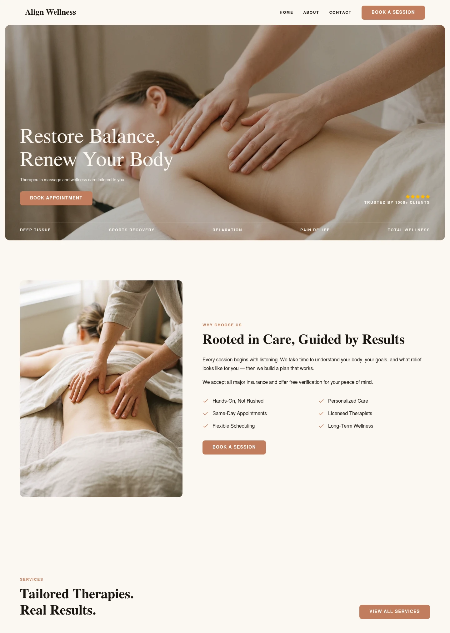 Sienna website design style preview